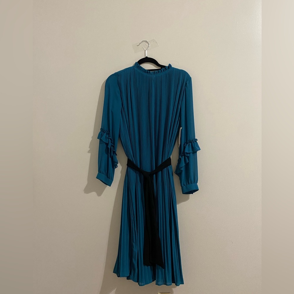 flowy cerulean blue dress